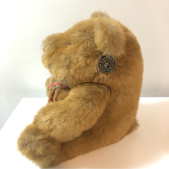 24K Polar Puff Special Effects 5718 Deedee Brown Bear 13" Plush Bow Ear Tag 1989 - Picture 11 of 16